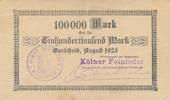 Burscheid 100 Tsd. Mark Gutschein, Kölner Feinleder -