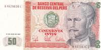 Peru Cincuenta Intis Banknote -