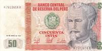 Peru Cincuenta intis Banknote -