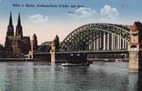 Ak Köln a. Rhein. Hohenzollern-Brücke mit Dom -