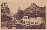 Ak Partie am Mühlbach. Oberammergau (nicht gelaufen) -