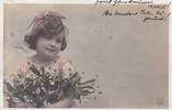 Ak Mädchen mit Blumen 1907 -