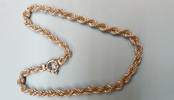 Silberkette 925 er Silber Silbercollier Kordelkette L ca. 44 cm -