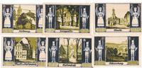 Schneeberg 50 Pfennig 6 Notgeldscheine der Stadt mit versch. Ansichten -