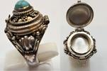 Ring 925 er Sterling Silber Giftring Türkis Größe 52 -