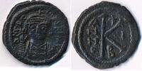 Byzanz Halbfollis Tiberius II Constantine Half Follis -