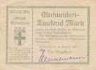 Attendorn 100 Tausend Mark Notgeld der Stadt -