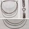 Lange Kette/Collier 835er Silber drei Reihig Silberkette Silberschmuck -