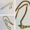 Uhrenkette American Double goldfarbig vergoldet Länge ca. 43 cm -