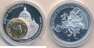 Medaille " das Geld Europas " mit Inlay Pägung " Vatikanstaat " -