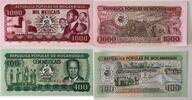 Mozambique 1000 Meticais, 100 Meticais 2 Scheine -