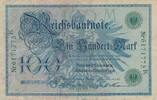 Deutsches Reich Deutschland 100 Mark Reichsbanknote KN 7stellig, grün -