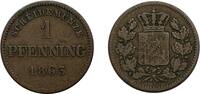 Altdeutschland/ Bayern 1 Pfennig Maximilian II. Joseph -