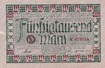 Deutsches Reich Deutschland 50000 Mark Notgeldschein Notgeld Stuttgart Württembergische Notenbank, Länderbanknote -