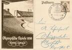 Deutschland Drittes Reich Ak, Ansichtskarte, Ganzsache, Postkarte Olympische Spiele, Berlin, gelaufen -