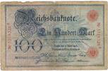 Deutsches Reich Deutschland 100 Mark, Reichsbanknote Kaiserreich -