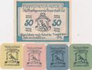 Trappstadt Notgeldscheine der Marktgemeinde 10-25-40 Pf. u. 2 x 50 Pfennig -