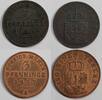 Altdeutschland 3 Pfennig Brandenburg-Preußen 2 Münzen -