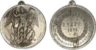 Silber Medaille 1870 Deutschland Deutschlands Geeinte Kraft beugt Frankreichs Übermuth ss