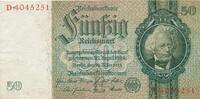 Deutsches Reich Deutschland Weimarer Republik 50 Mark Banknote Reichsbanknote Friedensdruck Udr.Bst.E Serie:D KN 7stellig -