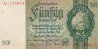 Deutsches Reich Deutschland Weimarer Republik 50 Mark Banknote Reichsbanknote Friedensdruck Udr.Bst.K Serie:A KN 8stellig -