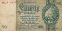 Deutschland Drittes Reich, Deutsches Reich 50 Mark Banknote Reichsbanknote Zwischenform Udr.Bst.L Serie:G KN 8stellig -
