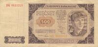 500 Zloty Zlotych 1948 Polen  III