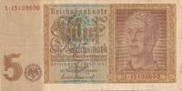 Deutschland Drittes Reich, Deutsches Reich 5 Reichsmark KN 8stellig, Udr.-Bst.: P Serie: L, Hitlerjunge -