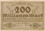 Deutsches Reich Deutschland 200 Millionen Mark Notgeldschein, Bremen -