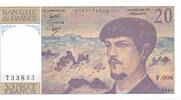 Frankreich 20 Francs Debussy -