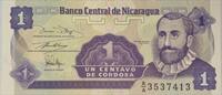 Nicaragua 1 Centavo Banknote -