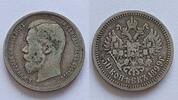 Russland 50 Kopeken Ag, Nikolaus II. (1894-1917) -