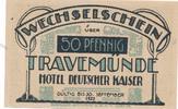 Travemünde 50 Pfennig Wechselschein von Hotel Deutscher Kaiser - selten - -