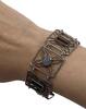 Silberschmuck vintage Breites 835er Silber Armband Silberarmband mit Edelsteinen Handarbeit -