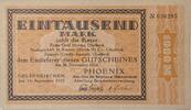 Deutschland, Deutsches Reich 1000 Mark, Notgeld, Notgeldschein Gelsenkirchen, Phoenix, Akt.-Ges. für Bergbau u. Hüttenbetrieb -