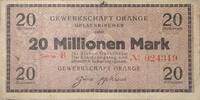 Deutschland, Deutsches Reich 20 Millionen Mark Notgeld, Notgeldschein, Gutschein, Gelsenkirchen, Westfalen, Gewerkschaft Orange -