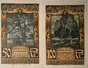 Deutschland, Deutsches Reich 50,100 Pfennig Notgeld, Notgeldschein, Celle, Niedersachsen, 2 Scheine -