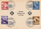 Deutschland Drittes Reich, Deutsches Reich Postkarte, Propaganda Deutsche Sondermarken im Kriege, Stempel Fettau, Meistern, Marburg, Weldes -