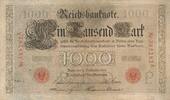 Deutsches Reich Deutschland 1000 Mark Reichsbanknote Serie: A, Udr. Bst. P -