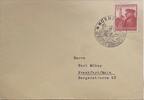 Deutschland, Drittes Reich Briefumschlag mit Briefmarke Stempel Nornberg, Die Stadt der Reichsparteitage,- Frankfurt am Main -
