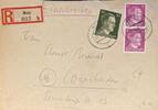 Deutschland, Drittes Reich Briefumschlag mit Briefmarke Stempel: Metz, Wiesbaden -