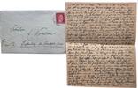 Deutschland, Drittes Reich Brief mit Briefumschlag und Briefmarke Stempel: undeutlich -