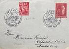 Deutschland, Drittes Reich Briefumschlag mit Briefmarke Stempel: Pasewalk, Kriegstasarett des Führers -