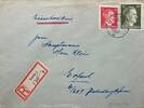 Deutschland, Drittes Reich Briefumschlag mit Briefmarke Stempel: Fulda, Erfurt, Einschreiben! -