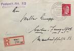 Deutschland, Drittes Reich Briefumschlag mit Briefmarke Stempel: Wien-Messepalast, Berlin Tempelhof -