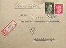 Deutschland, Drittes Reich Briefumschlag mit Briefmarke Stempel: Berlin, Leipzig, Reichmessestadt Eingeschreiben! -
