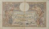 100 Francs 1938 Frankreich Banknote III+