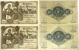 Deutschland Deutsches Reich 2x 10 Mark Notgeldschein Notgeld Würzburg Bayern 2 Scheine -