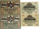 Deutschland Deutsches Reich 2x 25, 2x 50 Pfennig Notgeldschein Notgeld Wunsiedel Bayern 4 Scheine -