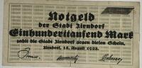 Deutschland Deutsches Reich 100 000 Mark Notgeldschein Notgeld Zirndorf Bayern 1 Schein -